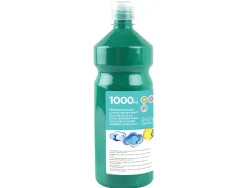 Gouache scolaire liderpapel liquide lavable fermeture sécurité brillante coloris vert foncé flacon 1000ml