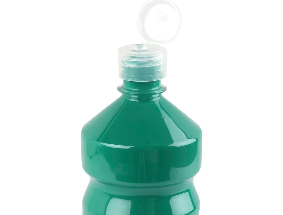 Gouache scolaire liderpapel liquide lavable fermeture sécurité brillante coloris vert foncé flacon 1000ml