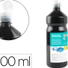 Gouache scolaire liderpapel liquide lavable fermeture sécurité brillante coloris noir flacon 1000ml