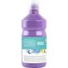 Gouache scolaire liderpapel liquide lavable fermeture sécurité brillante coloris lilas flacon 500ml