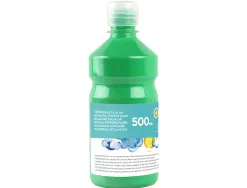 Gouache scolaire liderpapel liquide lavable fermeture sécurité brillante coloris vert flacon 500ml