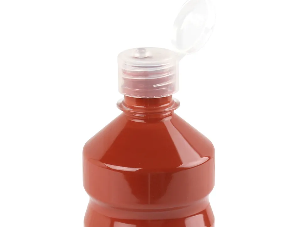 Gouache scolaire liderpapel liquide lavable fermeture sécurité brillante coloris marron flacon 500ml