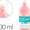 Gouache scolaire liderpapel liquide lavable fermeture sécurité brillante coloris rose flacon 500ml