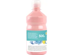 Gouache scolaire liderpapel liquide lavable fermeture sécurité brillante coloris rose flacon 500ml