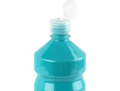 Gouache scolaire liderpapel liquide lavable fermeture sécurité brillante coloris turquoise flacon 1000ml