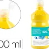 Gouache scolaire liderpapel liquide lavable fermeture sécurité brillante coloris jaune flacon 500ml