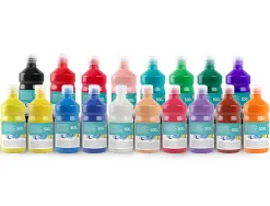 Gouache scolaire liderpapel liquide lavable fermeture sécurité brillante coloris jaune flacon 500ml