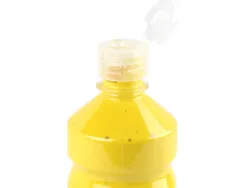 Gouache scolaire liderpapel liquide lavable fermeture sécurité brillante coloris jaune flacon 500ml