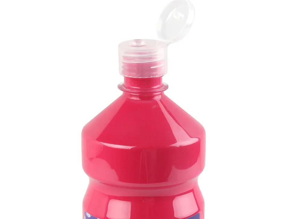 Gouache scolaire liderpapel liquide lavable fermeture sécurité brillante coloris fuchsia flacon 1000ml