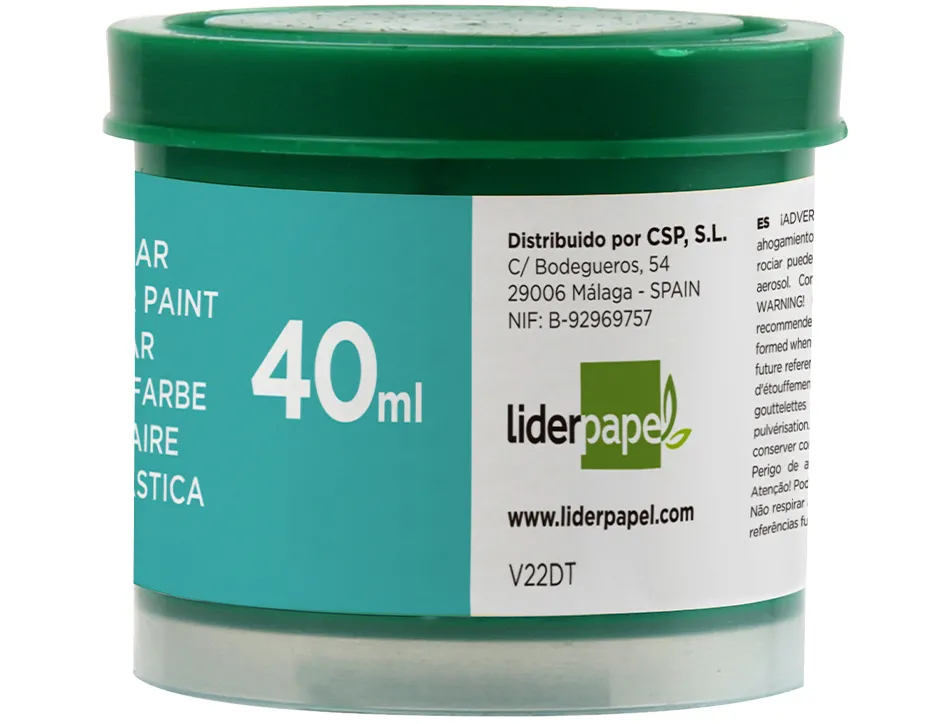 Gouache scolaire liderpapel coloris vert pot 40ml