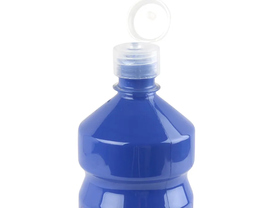 Gouache scolaire liderpapel liquide lavable fermeture sécurité brillante coloris bleu marine flacon 1000ml