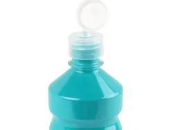 Gouache scolaire liderpapel liquide lavable fermeture sécurité brillante coloris turquoise flacon 500ml