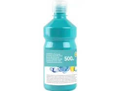 Gouache scolaire liderpapel liquide lavable fermeture sécurité brillante coloris turquoise flacon 500ml
