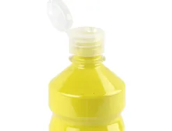 Gouache scolaire liderpapel liquide lavable fermeture sécurité brillante coloris jaune citron flacon 500ml
