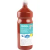 Gouache scolaire liderpapel liquide lavable fermeture sécurité brillante coloris marron flacon 1000ml