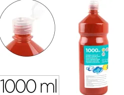 Gouache scolaire liderpapel liquide lavable fermeture sécurité brillante coloris marron flacon 1000ml