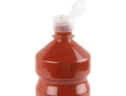 Gouache scolaire liderpapel liquide lavable fermeture sécurité brillante coloris marron flacon 1000ml