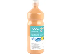Gouache scolaire liderpapel liquide lavable fermeture sécurité brillante coloris chair flacon 1000ml