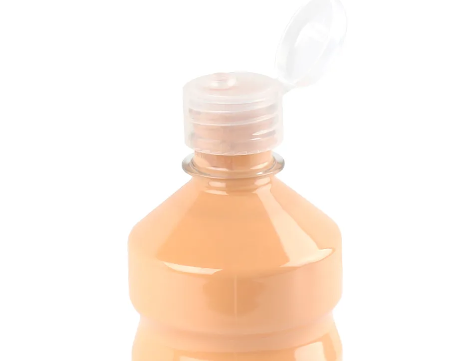 Gouache scolaire liderpapel liquide lavable fermeture sécurité brillante coloris chair flacon 500ml