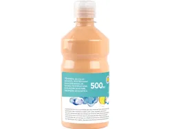 Gouache scolaire liderpapel liquide lavable fermeture sécurité brillante coloris chair flacon 500ml