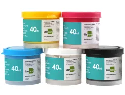 Gouache scolaire liderpapel 5 coloris assortis + pinceau pot 40ml