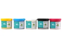Gouache scolaire liderpapel 5 coloris assortis + pinceau pot 40ml