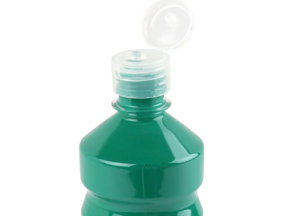 Gouache scolaire liderpapel liquide lavable fermeture sécurité brillante coloris vert foncé flacon 500ml