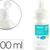Gouache scolaire liderpapel liquide lavable fermeture sécurité brillante coloris blanc flacon 1000ml