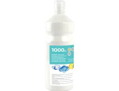 Gouache scolaire liderpapel liquide lavable fermeture sécurité brillante coloris blanc flacon 1000ml
