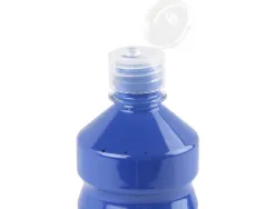 Gouache scolaire liderpapel liquide lavable fermeture sécurité brillante coloris bleu marine flacon 500ml