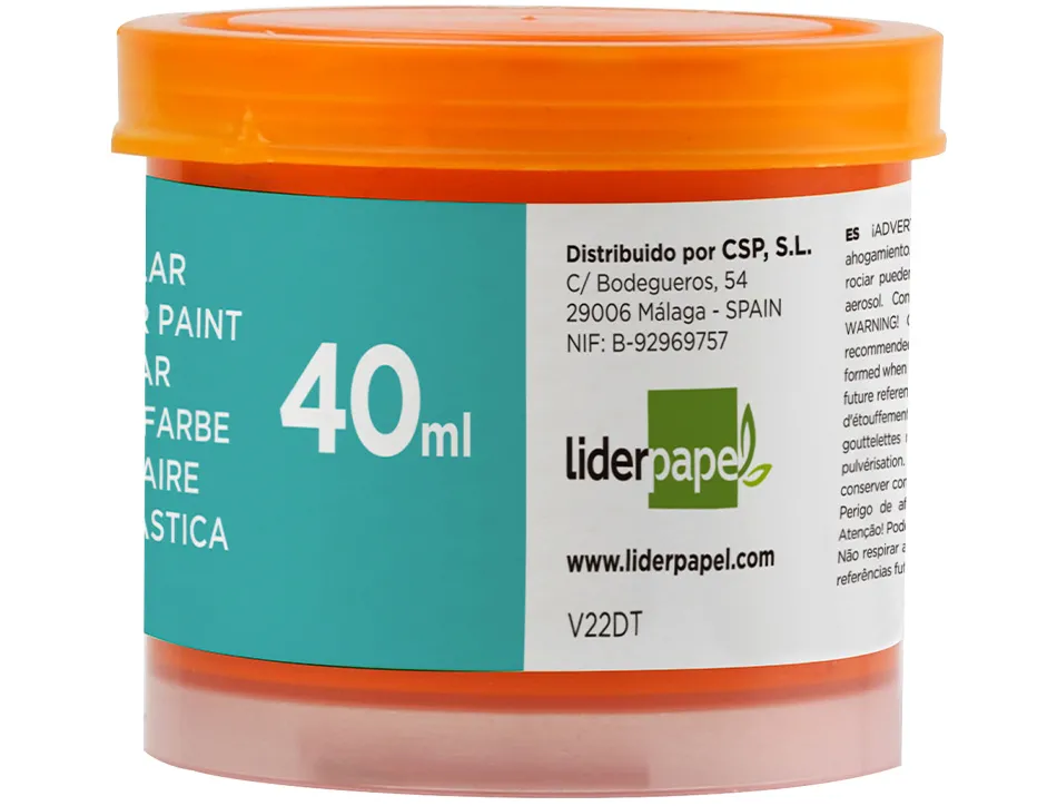 Gouache scolaire liderpapel coloris orange pot 40ml