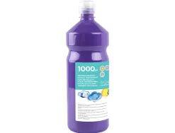 Gouache scolaire liderpapel liquide lavable fermeture sécurité brillante coloris violet flacon 1000ml