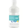 Gouache scolaire liderpapel liquide lavable fermeture sécurité brillante coloris blanc flacon 500ml
