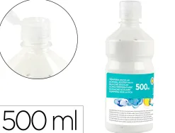 Gouache scolaire liderpapel liquide lavable fermeture sécurité brillante coloris blanc flacon 500ml