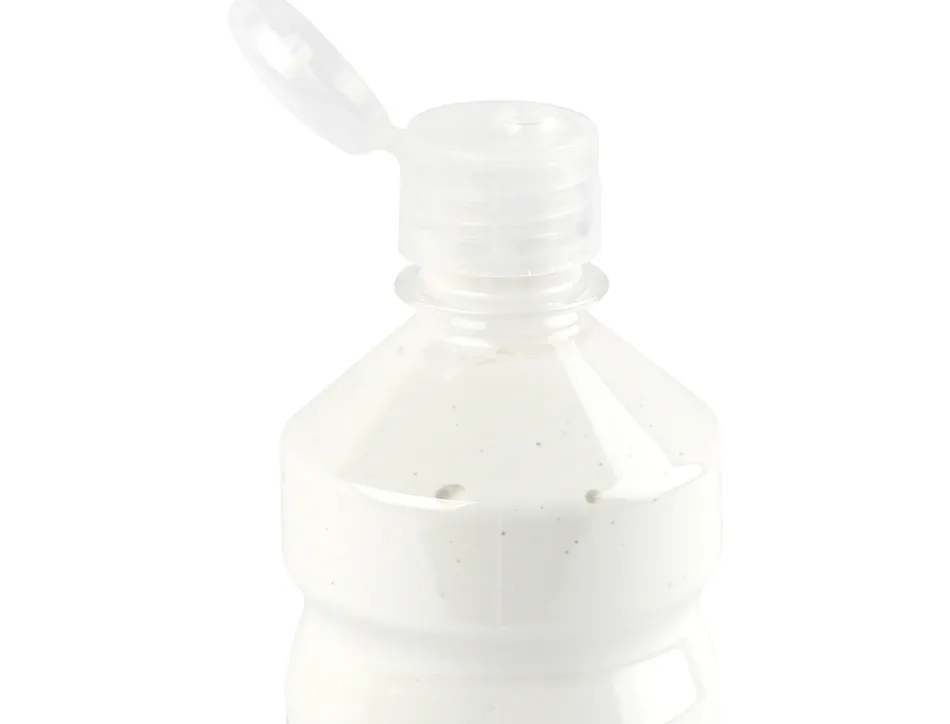 Gouache scolaire liderpapel liquide lavable fermeture sécurité brillante coloris blanc flacon 500ml