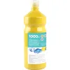 Gouache scolaire liderpapel liquide lavable fermeture sécurité brillante coloris jaune flacon 1000ml