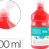 Gouache scolaire liderpapel liquide lavable fermeture sécurité brillante coloris rouge flacon 500ml