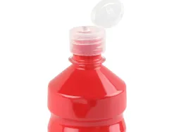 Gouache scolaire liderpapel liquide lavable fermeture sécurité brillante coloris rouge flacon 500ml
