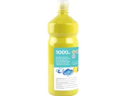 Gouache scolaire liderpapel liquide lavable fermeture sécurité brillante coloris jaune citron flacon 1000ml