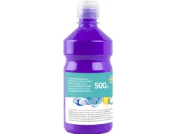 Gouache scolaire liderpapel liquide lavable fermeture sécurité brillante coloris violet flacon 500ml