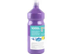 Gouache scolaire liderpapel liquide lavable fermeture sécurité brillante coloris lilas flacon 1000ml