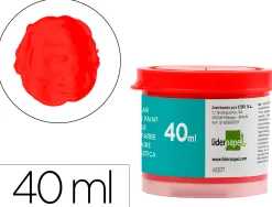 Gouache scolaire liderpapel coloris rouge pot 40ml
