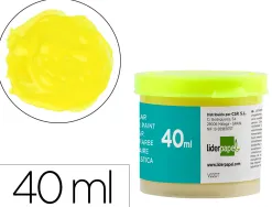 Gouache scolaire liderpapel coloris jaune citron pot 40ml