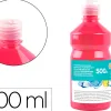 Gouache scolaire liderpapel liquide lavable fermeture sécurité brillante coloris fuschsia flacon 500ml