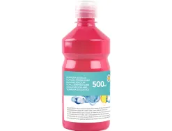 Gouache scolaire liderpapel liquide lavable fermeture sécurité brillante coloris fuschsia flacon 500ml
