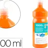 Gouache scolaire liderpapel liquide lavable fermeture sécurité brillante coloris orange 1000ml