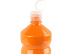 Gouache scolaire liderpapel liquide lavable fermeture sécurité brillante coloris orange 1000ml
