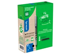 Greenball roller encre liquide 10 stylos + 10 recharges pointe moyenne noir