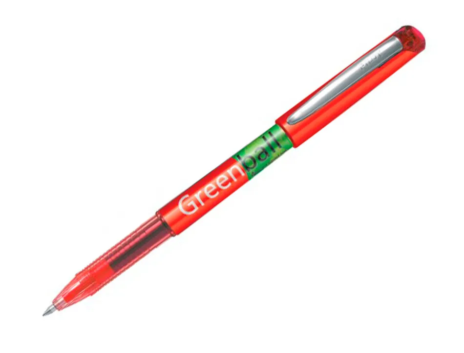 Greenball roller encre liquide rouge begreen pointe moyenne