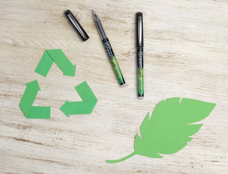 Greenball roller encre liquide rouge begreen pointe moyenne
